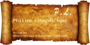 Philipp Liberátusz névjegykártya